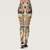 Paisley Floral: Farbenloses, nahtloses Design Leggings (Rückseite)