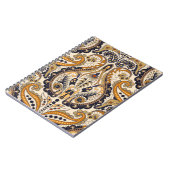 Paisley Floral: Farbenloses, nahtloses Design Notizblock (Linke Seite)