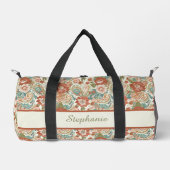 Paisley Floral Gym Bag - Custom Name Duffle Duffle Bag (Vorderseite)
