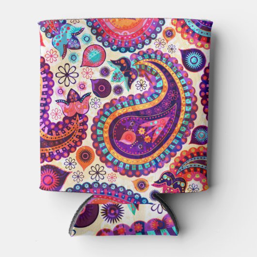 Paisley Floral Indian Seamless Ornament Dosenkühler (Vorderseite)