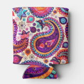 Paisley Floral Indian Seamless Ornament Dosenkühler (Rückseite)