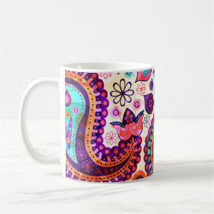Paisley Floral Indian Seamless Ornament Kaffeetasse
