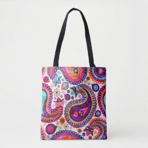Paisley Floral Indian Seamless Ornament Tasche