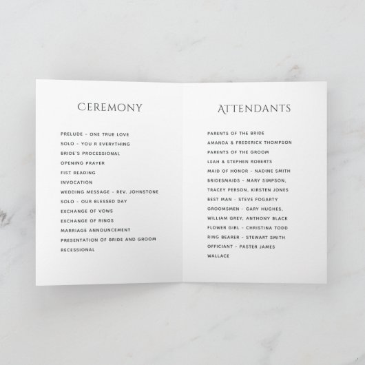 Paisley Floral Indian Wedding Programm (Innenseite)