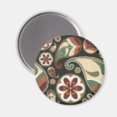 Paisley & Floral Magnet (Vorderseite/Rückseite)