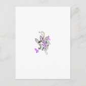 Paisley Floral Motif - Boho White Lila Orange Postkarte (Vorderseite)