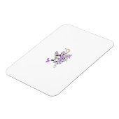 Paisley Floral Motif – Boho White Purple Orange Magnet (Linke Seite)