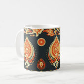 Paisley Floral: Oriental Ethnic Seamless Kaffeetasse (Vorderseite Links)