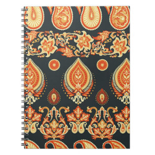 Paisley Floral: Oriental Ethnic Seamless Notizblock