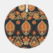 Paisley Floral: Oriental Ethnic Seamless Ornament Aus Glas (Rückseite)