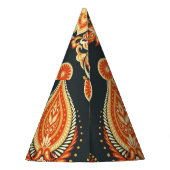Paisley Floral: Oriental Ethnic Seamless Partyhütchen (Rückseite)