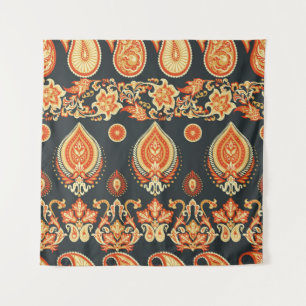 Paisley Floral: Oriental Ethnic Seamless Wandteppich