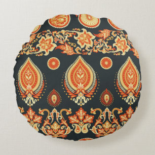 Paisley Floral orientalisches Muster. Nahtlos A Rundes Kissen