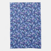 Paisley Floral Pattern - Blau Geschirrtuch (Vertikal)