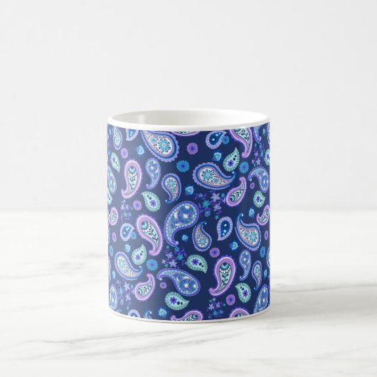 Paisley Floral Pattern - Blau Kaffeetasse (Mittel)