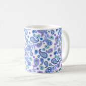 Paisley Floral Pattern - Weiß Kaffeetasse (VorderseiteRechts)