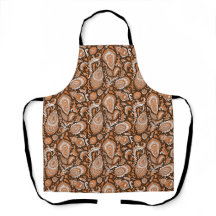  paisley floral seamless Brown
