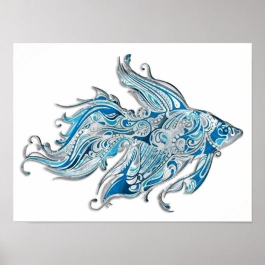 Paisley Flower Fish Poster (Vorne)