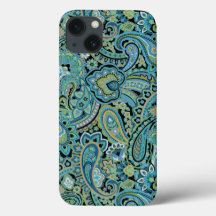 Paisley Forest Green iPhone Case