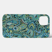 Paisley Forest Green iPhone Case (Rückseite (Horizontal))
