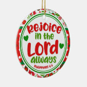 Paisley Freude im Herrn Immer Weihnachten Keramik Ornament (Rechts)