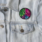 Paisley-Friedensschwarz-Knopf Button (Beispiel)