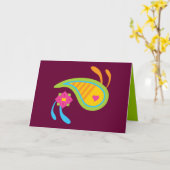 Paisley Fun Karte (Gelbe Blume)