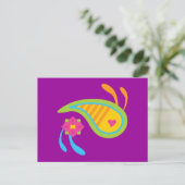 Paisley Fun Postkarte (Stehend Vorderseite)