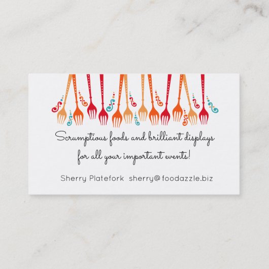 Paisley gabelt der kulinarische visitenkarte (Rückseite)