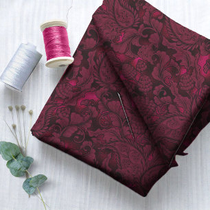 Paisley Garden Floral Burgundy ID750 Stoff