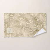 Paisley Garden Floral Monogram Gold/Gold ID750 Badhandtuch Set (Handtuch)