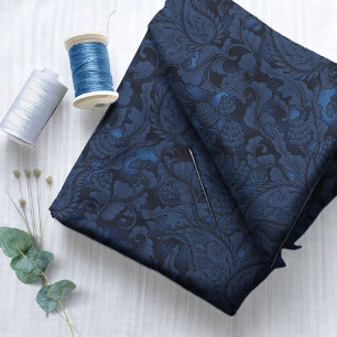 Paisley Garden Floral Navy Blue ID750 Stoff