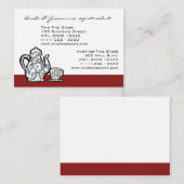 Paisley Garden Tea Party Begleitkarte (Vorne/Hinten)