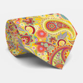 Paisley - Gelb Krawatte (Gerollt)