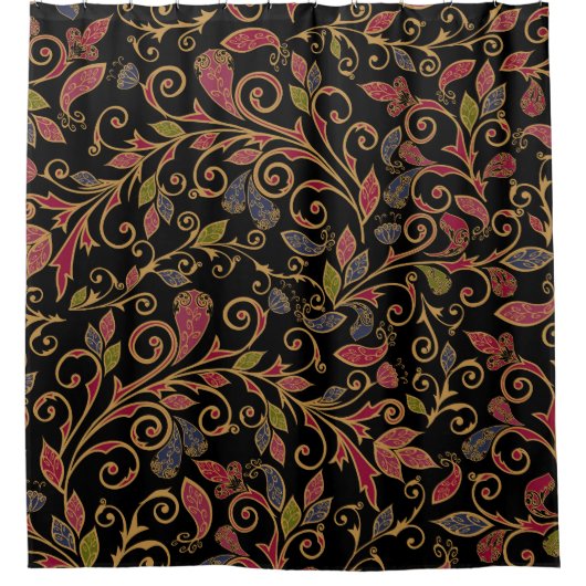 Paisley Gemüse Vintage Mischung Duschvorhang (Vorderseite)