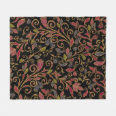 Paisley Gemüse Vintage Mischung Fleecedecke (Vorderseite (Horizontal))