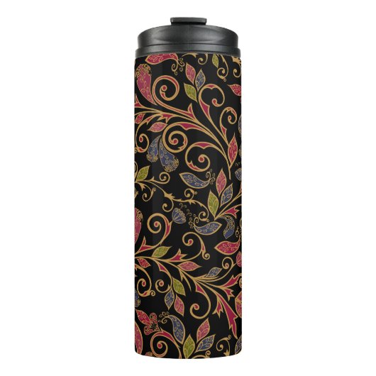 Paisley Gemüse Vintage Mischung Thermosbecher (Vorderseite)