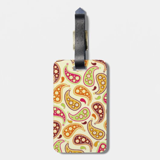 Paisley-Gepäckanhänger Gepäckanhänger (Rückseite vertikal)