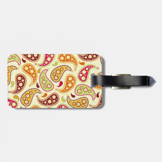 Paisley-Gepäckanhänger Gepäckanhänger (Rückseite horizontal)