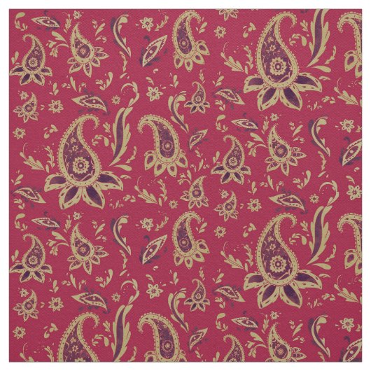 Paisley-Gold, Gewebe Stoff (Muster)
