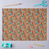 Paisley Golden Blume Abstraktes Muster 10 Seidenpapier (Basteln)