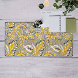Paisley Gray und Yellow Muster Schreibtischunterlage<br><div class="desc">Dieses Design kann durch Auswahl der Option Design bearbeiten personalisiert werden. Sie können auch auf andere Gegenstände übertragen. Kontaktieren Sie mich unter colorflowcreations@gmail.com oder nutzen Sie die Chat-Option oben auf der Seite, wenn Sie dieses Design auf einem anderen Produkt haben möchten oder Hilfe bei diesem Design benötigen. Sehen Sie mehr...</div>