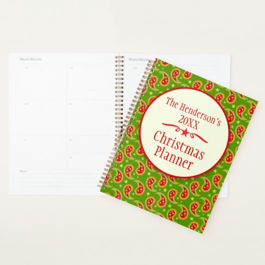 Paisley green Family Weihnachten Planer (Anzeige)