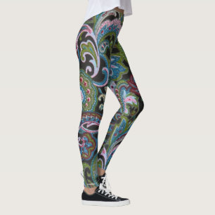 Paisley-Grün Leggings