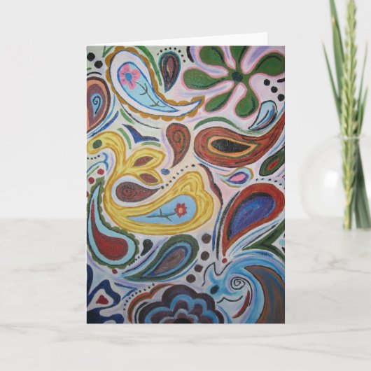 Paisley-Gruß-Karte Karte (Vorderseite)