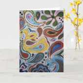 Paisley-Gruß-Karte Karte (Gelbe Blume)