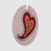 Paisley Heart Acrylic Ornament (Vorderseite)