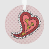 Paisley Heart Acrylic Ornament (Rückseite)