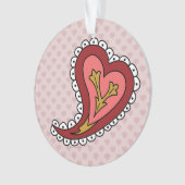 Paisley Heart Acrylic Ornament (Vorderseite)