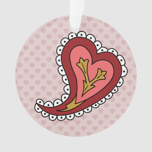 Paisley Heart Acrylic Ornament (Vorderseite)